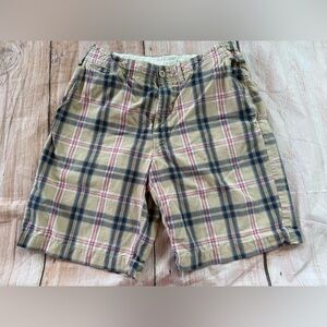 American Eagle Outfitters Shorts  Mens 32 Adult Brown Tan Plaid Cotton Preppy